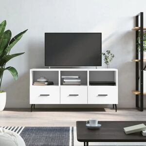 vidaXL White Engineered Wood TV Cabinet - TV Stand - 102x36x50 cm vidaXL White Engineered Wood TV Cabinet - TV Stand - 102x36x50 cm