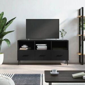 vidaXL TV Cabinet Black 102x36x50 cm Engineered Wood - TV Cabinet vidaXL TV Cabinet Black 102x36x50 cm Engineered Wood - TV Cabinet