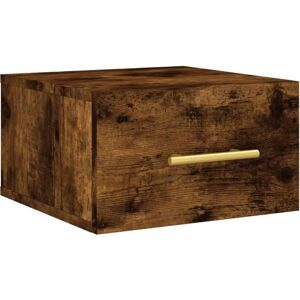 vidaXL Wall-mounted Bedside Cabinet Smoked Oak - Wall-mounted Bedside Cabinet vidaXL Wall-mounted Bedside Cabinet Smoked Oak - Wall-mounted Bedside Cabinet