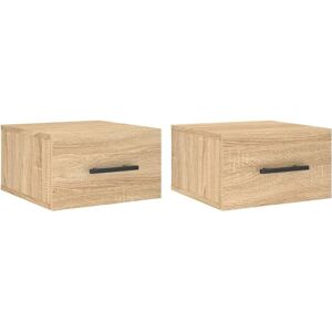 Maison Chic - Wall-Mounted Nightstands - 2 pcs - Sonoma Oak - 35x35x20cm Maison Chic - Wall-Mounted Nightstands - 2 pcs - Sonoma Oak - 35x35x20cm