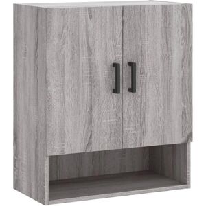 vidaXL Grey Sonoma Wall Cabinet - 60x31x70 cm - Wall-mounted Storage vidaXL Grey Sonoma Wall Cabinet - 60x31x70 cm - Wall-mounted Storage