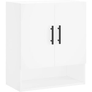 vidaXL Wall Cabinet White Engineered Wood Storage Display - Wall Mountable vidaXL Wall Cabinet White Engineered Wood Storage Display - Wall Mountable