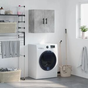 vidaXL Concrete Grey Wall Cabinet 60x31x60 cm Engineered Wood Floating Storage Unit vidaXL Concrete Grey Wall Cabinet 60x31x60 cm Engineered Wood Floating Storage Unit