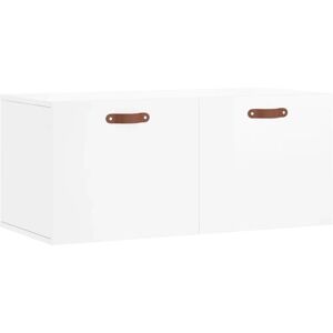 vidaXL Wall Cabinet High Gloss White 80x36.5x35 cm Engineered Wood - Wall Cabinet vidaXL Wall Cabinet High Gloss White 80x36.5x35 cm Engineered Wood - Wall Cabinet