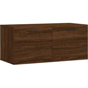 vidaXL Brown Oak Wall Cabinet - Storage & Display - 80x36.5x35 cm vidaXL Brown Oak Wall Cabinet - Storage & Display - 80x36.5x35 cm