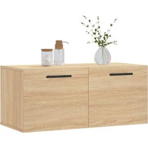 vidaXL Wall Cabinet Sonoma Oak 80x36.5x35 cm Engineered Wood - Wall Cabinet vidaXL Wall Cabinet Sonoma Oak 80x36.5x35 cm Engineered Wood - Wall Cabinet
