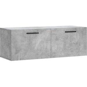 vidaXL Grey Wall Cabinet 100x36.5x35 cm Engineered Wood - Wall Storage vidaXL Grey Wall Cabinet 100x36.5x35 cm Engineered Wood - Wall Storage
