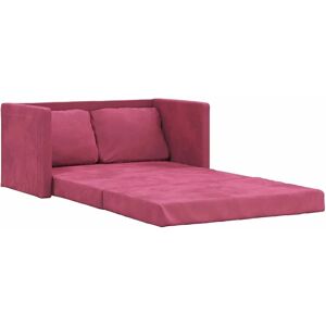 vidaXL 2-i-1 Fløjl Rød Sofa og Seng 122x204x55cm vidaXL 2-i-1 Fløjl Rød Sofa og Seng 122x204x55cm