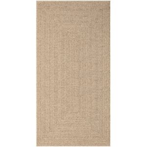 vidaXL Brown Square Jute Look Rug 80x150cm - Rug vidaXL Brown Square Jute Look Rug 80x150cm - Rug