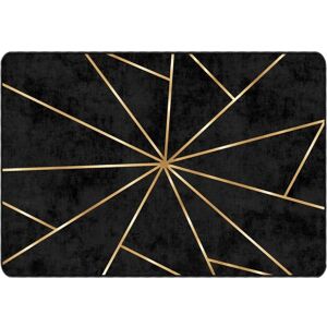 vidaXL Black and Gold Washable Patchwork Rug - 160x230 cm - Non-slip vidaXL Black and Gold Washable Patchwork Rug - 160x230 cm - Non-slip
