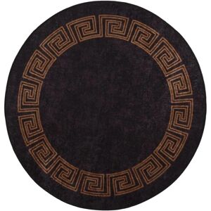 vidaXL Black 200cm Patchwork Rug - Non-slip Home Floor Carpet vidaXL Black 200cm Patchwork Rug - Non-slip Home Floor Carpet