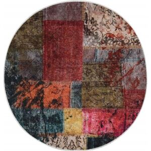 vidaXL 200cm Multicolor Washable Patchwork Rug - Non-slip Home Floor Carpet vidaXL 200cm Multicolor Washable Patchwork Rug - Non-slip Home Floor Carpet