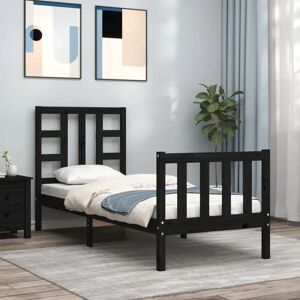 vidaXL Bed Frame Small Single Black - Bed Frame vidaXL Bed Frame Small Single Black - Bed Frame