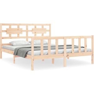 vidaXL Sengestell Massivt furu Brun 150x200cm - Sengekarm vidaXL Sengestell Massivt furu Brun 150x200cm - Sengekarm