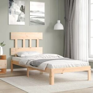 vidaXL Bed Frame Brown 90x200 cm with Headboard - Bed Frame vidaXL Bed Frame Brown 90x200 cm with Headboard - Bed Frame