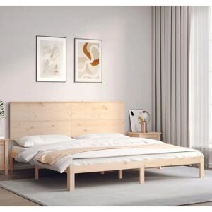Vidaxl Solid Wood King Size Bed Frame - Rustic Support Vidaxl Solid Wood King Size Bed Frame - Rustic Support