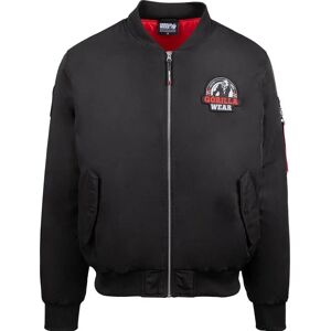 Gorilla Wear Covington Bomber Jacket - Unisex Polyester Black M Gorilla Wear Covington Bomber Jacket - Unisex Polyester Black M