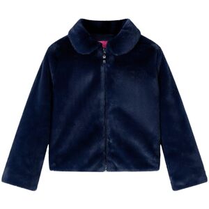 vidaXL Kids' Navy Faux Fur Coat - Long Sleeve School Jacket vidaXL Kids' Navy Faux Fur Coat - Long Sleeve School Jacket