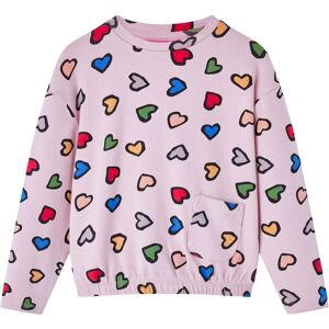 VidaXL Kids' Pink Heart Print Sweatshirt - Kids' Sweatshirt VidaXL Kids' Pink Heart Print Sweatshirt - Kids' Sweatshirt