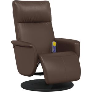 Maisonchic - Sillón reclinable de masaje con reposapiés - Cuero sintético marrón Maisonchic - Sillón reclinable de masaje con reposapiés - Cuero sintético marrón