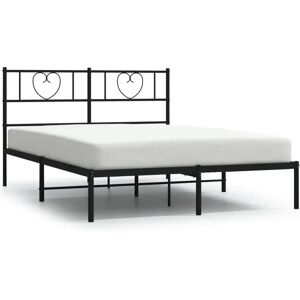 vidaXL Bedframe - 120x190 - Zwart - Staal - Ondersteuning & Opbergruimte vidaXL Bedframe - 120x190 - Zwart - Staal - Ondersteuning & Opbergruimte