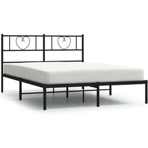 Structure de lit vidaXL 355462 - Noir - Convient pour matelas 135x190 cm - Publicité Structure de lit vidaXL 355462 - Noir - Convient pour matelas 135x190 cm - Publicité