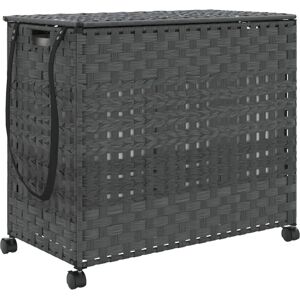 vidaXL Tøjkurv med hjul Grå 66x35x60 cm - Laundry Basket vidaXL Tøjkurv med hjul Grå 66x35x60 cm - Laundry Basket