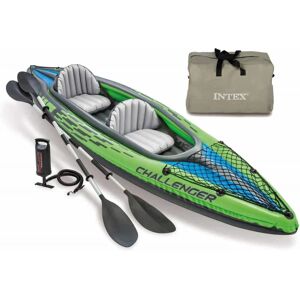 Intex Inflatable Kayak - Challenger K2 - Stable and Comfortable Boat Intex Inflatable Kayak - Challenger K2 - Stable and Comfortable Boat