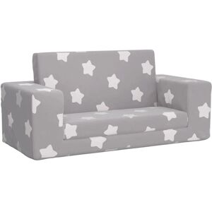 vidaXL Kinder Schlafsofa - Hellgrau mit Sternen vidaXL Kinder Schlafsofa - Hellgrau mit Sternen