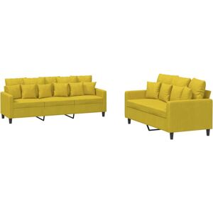 vidaXL Model 3201726 - Set de Mobilier pentru Camera de Zi Galben vidaXL Model 3201726 - Set de Mobilier pentru Camera de Zi Galben