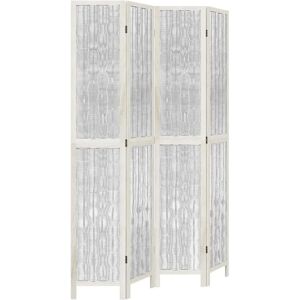 vidaXL White 4-Panels Room Divider - Office Privacy Screen vidaXL White 4-Panels Room Divider - Office Privacy Screen