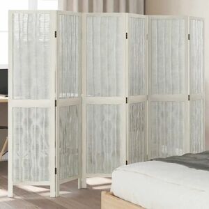vidaXL White 6-Panel Room Divider - Privacy Screen vidaXL White 6-Panel Room Divider - Privacy Screen