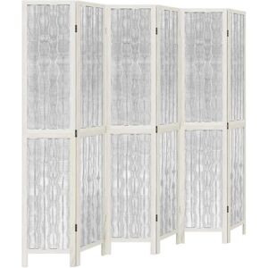vidaXL White 6-Panel Room Divider - Office Privacy Screen vidaXL White 6-Panel Room Divider - Office Privacy Screen