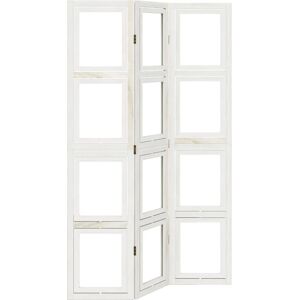 vidaXL White 3-Panels Paulownia Room Divider - Room Divider vidaXL White 3-Panels Paulownia Room Divider - Room Divider