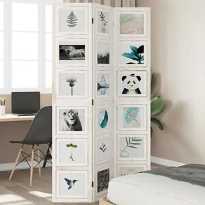 vidaXL White Solid Wood Room Divider 3 Panels - Room Divider vidaXL White Solid Wood Room Divider 3 Panels - Room Divider