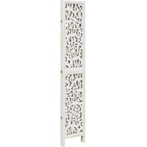 vidaXL 4 pcs. Room Divider White Solid Wood Paulownia - Room Divider vidaXL 4 pcs. Room Divider White Solid Wood Paulownia - Room Divider