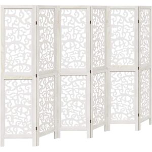 vidaXL White 6-Panel Foldable Room Divider - Room Partition vidaXL White 6-Panel Foldable Room Divider - Room Partition