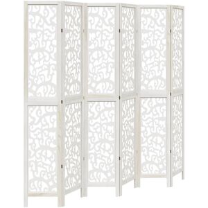 vidaXL White 6-panel Room Divider - Interior Use vidaXL White 6-panel Room Divider - Interior Use
