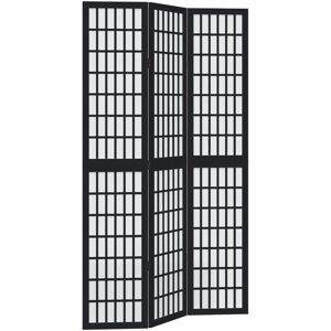 vidaXL Model: Unknown - Black 3-Panel Room Divider vidaXL Model: Unknown - Black 3-Panel Room Divider