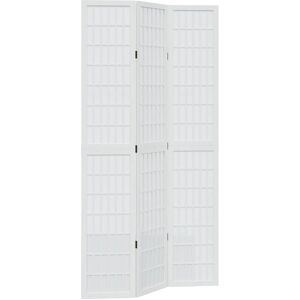 vidaXL White Solid Paulownia Room Divider - 3 Panels Indoor Privacy Screen vidaXL White Solid Paulownia Room Divider - 3 Panels Indoor Privacy Screen