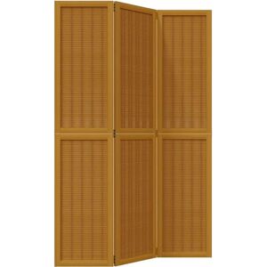 vidaXL 3-Panels Brown Wood Room Divider - Office Privacy Screen vidaXL 3-Panels Brown Wood Room Divider - Office Privacy Screen