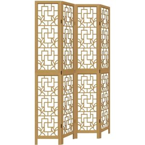 vidaXL Room Divider Brown Solid Wood Paulownia - Room Divider vidaXL Room Divider Brown Solid Wood Paulownia - Room Divider
