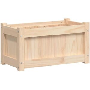 vidaXL Garden Planter 60x31x31 cm Solid Pine Wood Natural - Garden Planter vidaXL Garden Planter 60x31x31 cm Solid Pine Wood Natural - Garden Planter
