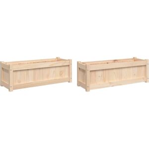 vidaXL Garden Planters 2 pcs Solid Wood Pine - Garden Planters vidaXL Garden Planters 2 pcs Solid Wood Pine - Garden Planters