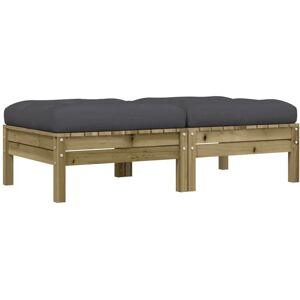 vidaXL Havebænk med puder og fodskammel - Træ, Naturlig, 838172 vidaXL Havebænk med puder og fodskammel - Træ, Naturlig, 838172