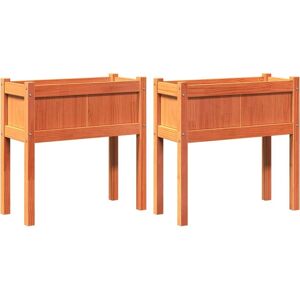 vidaXL Garden Planters with Legs - 2 pcs Solid Pine Wood vidaXL Garden Planters with Legs - 2 pcs Solid Pine Wood