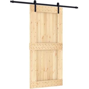vidaXL Solid Pine Sliding Door - Interior Barn Door Set vidaXL Solid Pine Sliding Door - Interior Barn Door Set