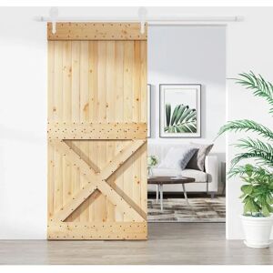 vidaXL Solid Pine Wood Sliding Door - Space-saving Interior Barn Door vidaXL Solid Pine Wood Sliding Door - Space-saving Interior Barn Door