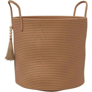 vidaXL Aufbewahrungskorb Braun Ø40x35 cm Baumwolle - Aufbewahrungskorb vidaXL Aufbewahrungskorb Braun Ø40x35 cm Baumwolle - Aufbewahrungskorb