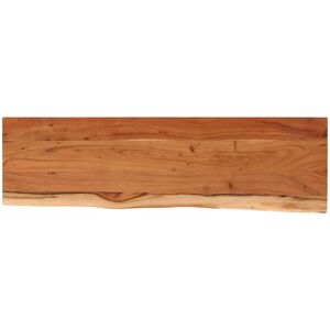 vidaXL 370232 Solid Wood Wall Shelf - Rustic Live Edge - 160x20cm - Brown vidaXL 370232 Solid Wood Wall Shelf - Rustic Live Edge - 160x20cm - Brown